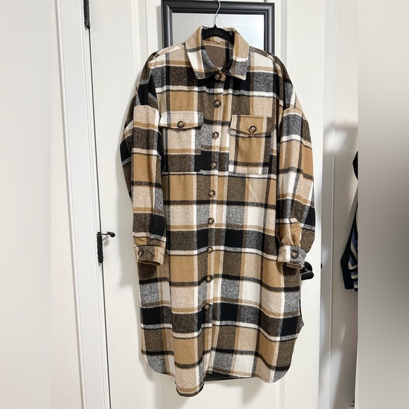 Plaid long shacket - Picture 1 of 1